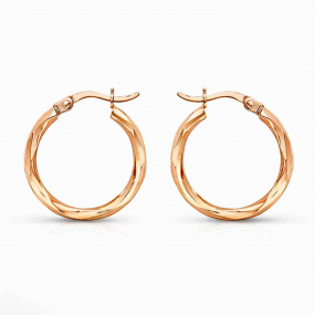 Boucles d'oreilles Cr�oles Torsad�es