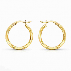 Boucles d'oreilles Cr�oles Torsad�es similaire