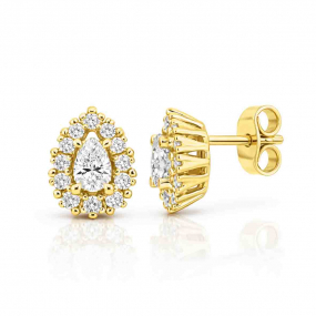 Boucles d'oreilles Diamant Poire de similaire