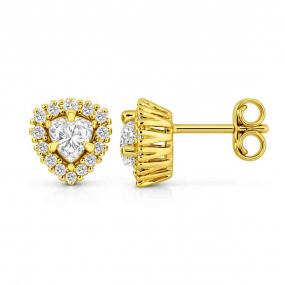 Boucles d'oreilles Diamant triangle de Synth�se 