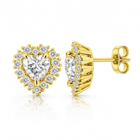 Boucles d'oreilles Diamant Coeur de similaire