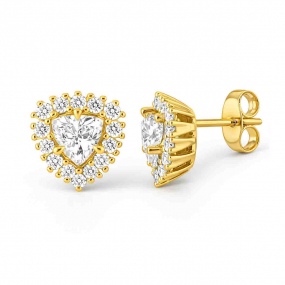 Boucles d'oreilles Diamant triangle de Synth�se 