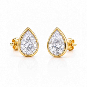 Boucles d'oreilles Diamants de Laboratoire taille Poire