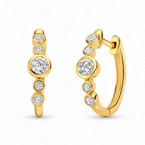Boucles d'oreilles Diamants Mosaik Collection - Mérité