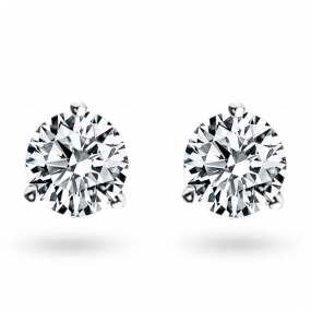 Boucles d'oreilles Diamants sertie 3 griffes 
