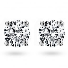 Boucles d'oreilles Diamants sertie 4 griffes