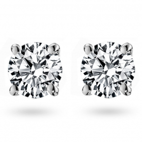 Boucles d'oreilles Diamants sertie 4 griffes systme Alpa
