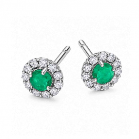 Boucles d'oreilles Emeraude et Diamants similaire