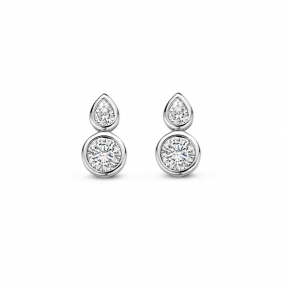 Boucles d'oreilles en argent avec 2 en complment