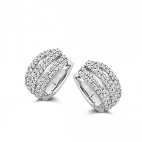 Boucles d'oreilles en argent avec 4 en complment