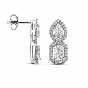 Boucles d'oreilles en argent et Oxydes - en complément
