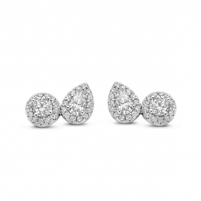 Boucles d'oreilles en argent serties d' en complment
