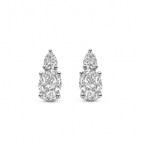 Boucles d'oreilles en argent serties d' en complment