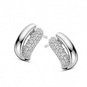 Boucles d'oreilles en argent serties d' similaire