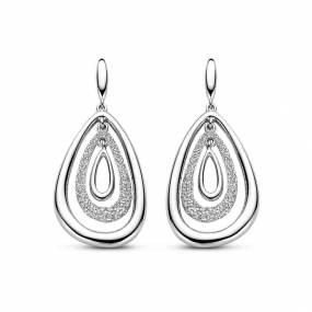 Boucles d'oreilles en argent serties similaire