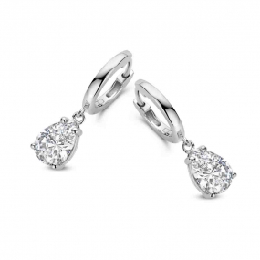 Boucles d'oreilles en argent serties d' similaire