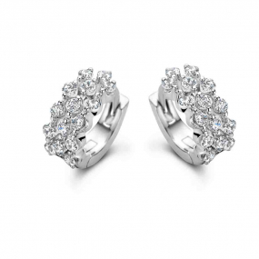Boucles d'oreilles en argent serties d' similaire