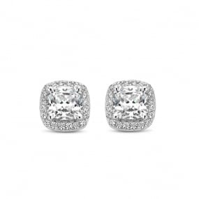 Boucles d'oreilles en argent serties de similaire