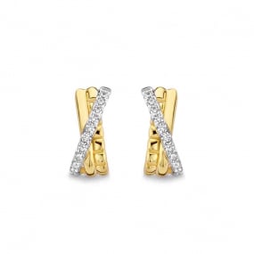 Boucles d'oreilles en argent serties de similaire