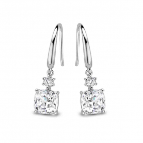 Boucles d'oreilles en argent serties de zirconium Naiomy Silver