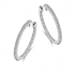 Boucles d'oreilles en argent serties de zirconium Naiomy Silver