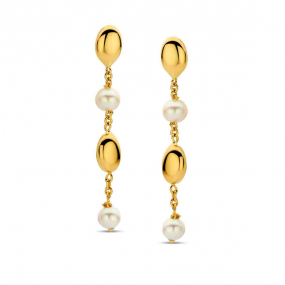Boucles d'oreilles en or et Perle
