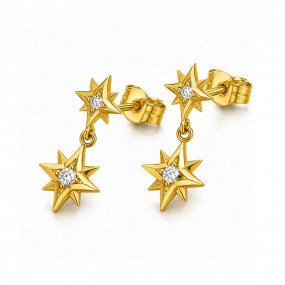 Boucles d'oreilles �toile Or et Diamants