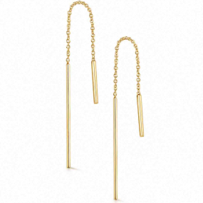 Boucles d'oreilles lingot d'or