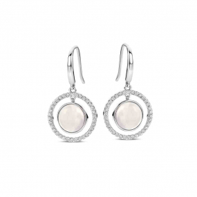 Boucles d'oreilles nacre et Oxydes - en complment