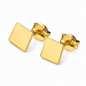 Boucles d'oreilles Or Carr�es