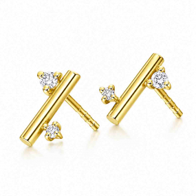 Boucles d'oreilles Or et Diamants