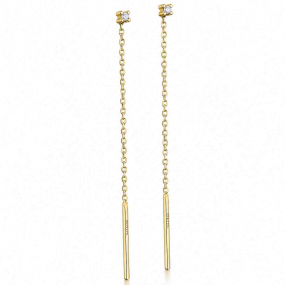 Boucles d'oreilles Or et Diamants pendantes