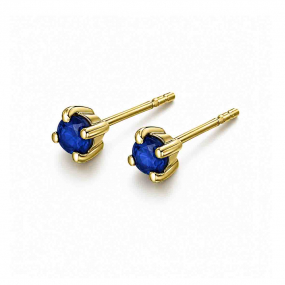 Boucles d'oreilles Or et Saphir