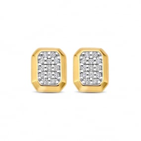 Boucles d'oreilles pavage de diamants
