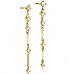 Boucles d'oreilles pendantes Diamants