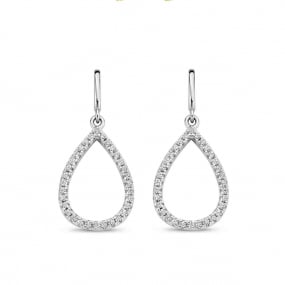 Boucles d'oreilles pendantes en argent similaire