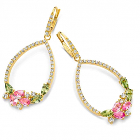 Boucles d'oreilles pendantes Saphirs