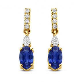 Boucles d'oreilles pendantes Saphirs et similaire