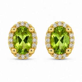 Boucles d'oreilles Péridot et Diamants similaire