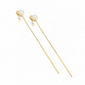 Boucles d'oreilles - Perle Blanche similaire