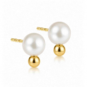 Boucles d'oreilles Perle et Or