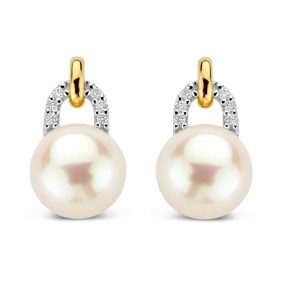 Boucles d'oreilles Perles et Diamants similaire