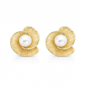 Boucles d'oreilles Puces Perle d'eau Douce