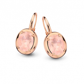 Boucles d'oreilles quartz rose - One more