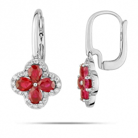 Boucles d'oreilles Rubis