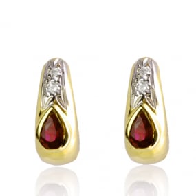 Boucles d'oreilles rubis