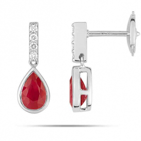 Boucles d'oreilles Rubis