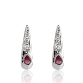 Boucles d'oreilles rubis