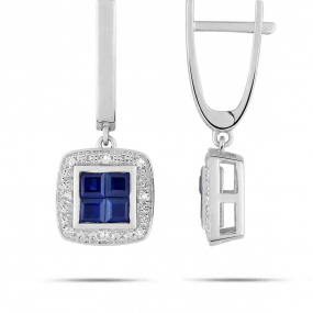 Boucles d'Oreilles Saphir