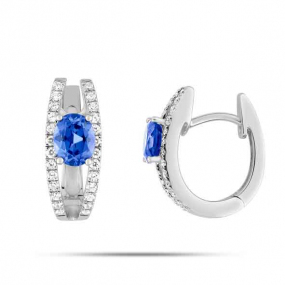 Boucles d'oreilles Saphir